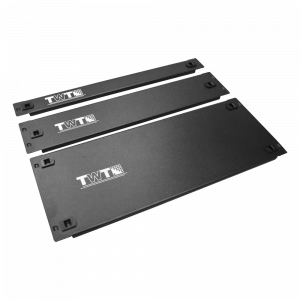 19" metal blank panel, toolless, black